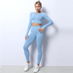 Breathable Seamless Knit Yoga Set