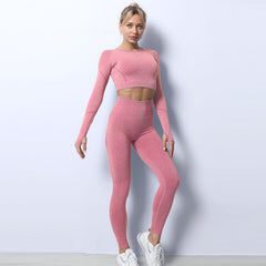 Breathable Seamless Knit Yoga Set