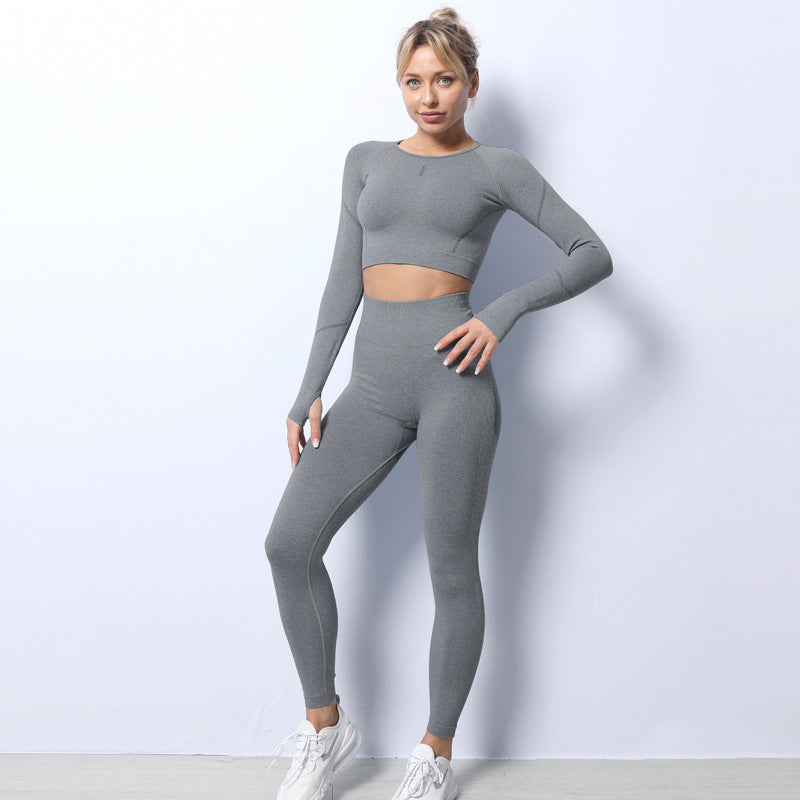 Breathable Seamless Knit Yoga Set